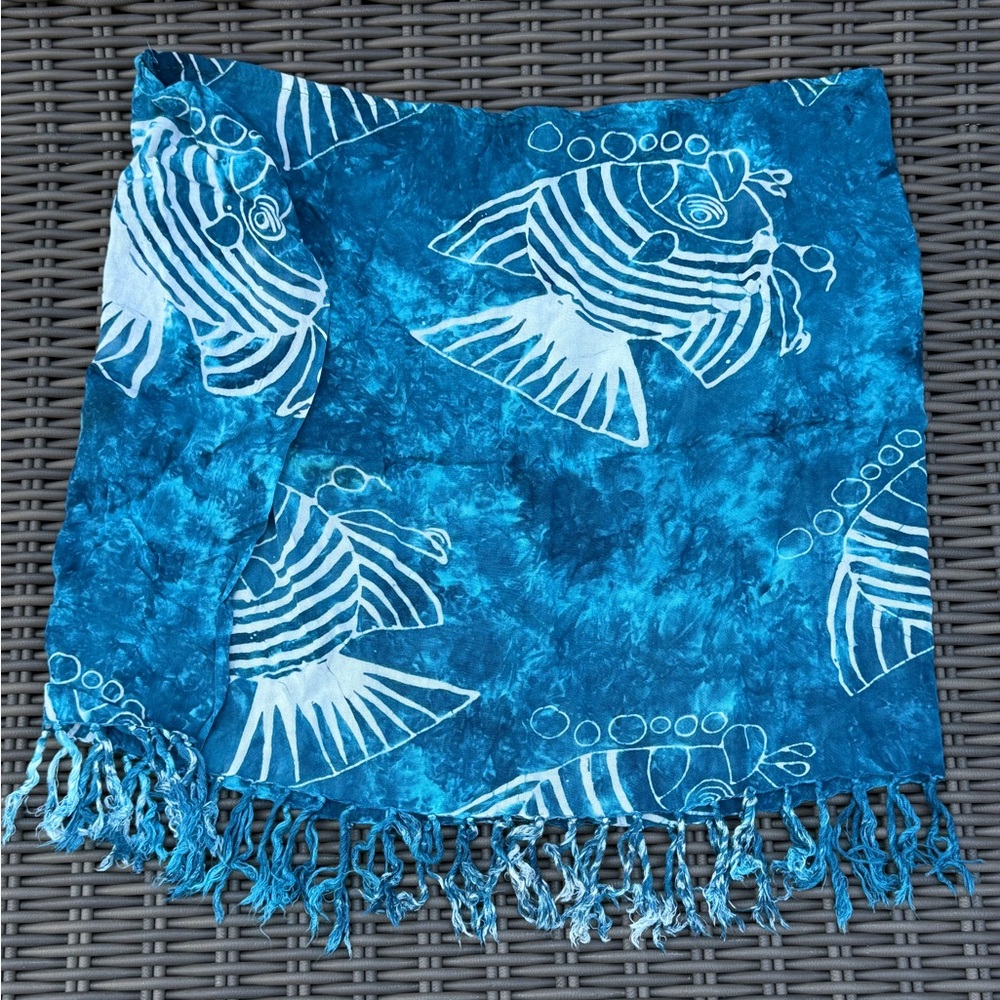 Blue and White Beach Sarong